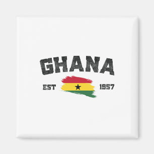 Ghana Est. 1957 Ghanaischer Tag der Unabhängigkeit Magnet