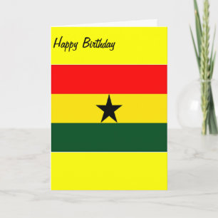 Ghana-Fahne Geburtstag Karte