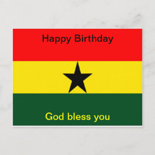 Ghana-Fahne Geburtstag Postkarte