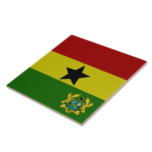 Ghana-Fahnenwappen Fliese (Seite)