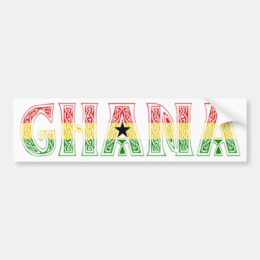 Ghana-Farbentwurf! Autoaufkleber (Vorne)