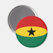 Ghana Fisheye Flag Magnet (Vorderseite/Rückseite)