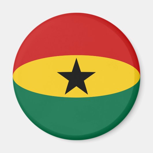 Ghana Fisheye Flag Magnet (Vorne)