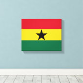 Ghana Flag Afrika Leinwanddruck (Insitu (Holzboden))