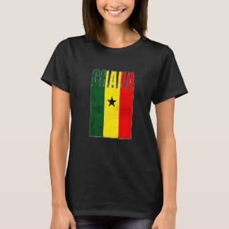 Ghana Flag Art African Country Retro Vintag Grung T-Shirt