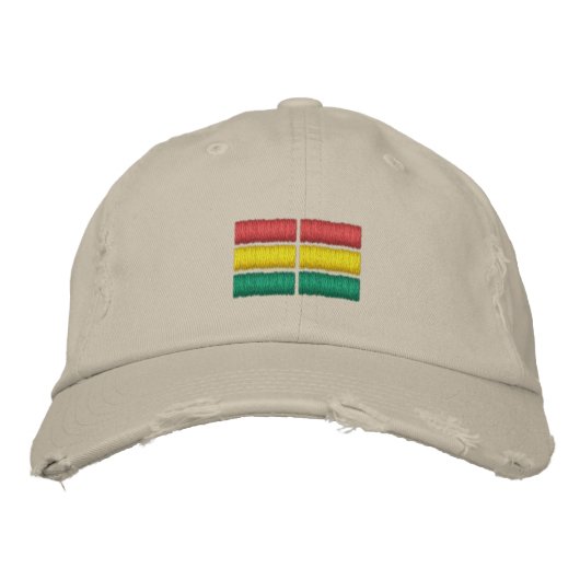 Ghana Flag bestickte Baseballkappe (Vorderseite)