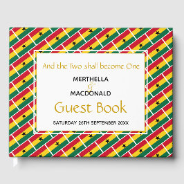 GHANA FLAG Christliche Schrift Ghanaische Hochzeit Gästebuch