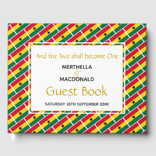 GHANA FLAG Christliche Schrift Ghanaische Hochzeit Gästebuch