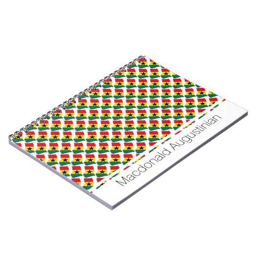GHANA Flag Custom Add Your Name Notebook Journal Notizblock (Linke Seite)
