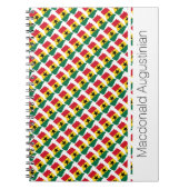 GHANA Flag Custom Add Your Name Notebook Journal Notizblock (Vorderseite)