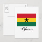Ghana Flag Design Postkarte (Vorne/Hinten)