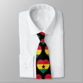 Ghana Flag Farben Herzmuster Neck Tie Krawatte (Gebunden)
