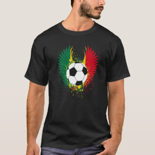 Ghana Flag Fußball Fußball Wings Ghanaischer Fußba T-Shirt
