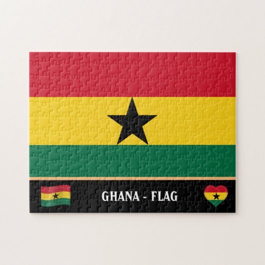 Ghana Flag / Ghana Land / Ghana Puzzle (Horizontal)