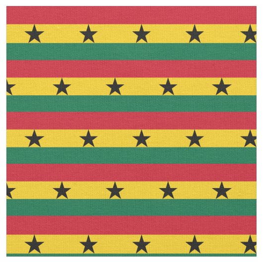 Ghana Flag & Ghana Trendy Fabric /mode Stoff (Nahaufnahme)