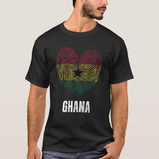 Ghana Flag Ghanaian Flag Ghana DNA Ghana Heart T-Shirt (Vorderseite)