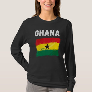 Ghana Flag Holiday Vintag Grunge Ghanaiische Flagg T-Shirt