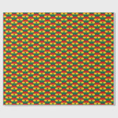 Ghana Flag Honeycomb Wrapping Paper Geschenkpapier (Flach)