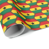 Ghana Flag Honeycomb Wrapping Paper Geschenkpapier (Rolleneckpunkt)