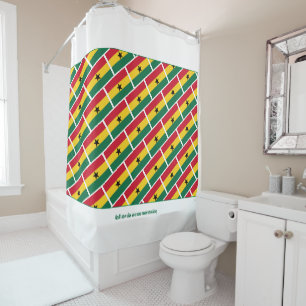 GHANA FLAG Individualisierte Schrift Stilvoll Ghan Duschvorhang