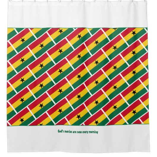 GHANA FLAG Individualisierte Schrift Stilvoll Ghan Duschvorhang (Vorderseite)