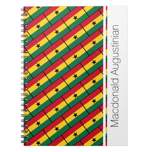 GHANA-Flag - individuelles Notebook-Journal Notizblock (Vorderseite)
