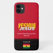 Ghana Flag JESUS YESHUA Scripting Personalisiert Case-Mate iPhone Hülle (Rückseite)