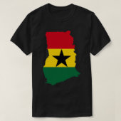 Ghana Flag Karte T-Shirt (Design vorne)