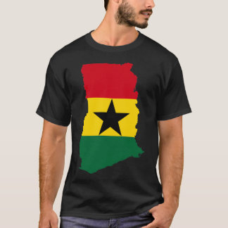 Ghana Flag Karte T-Shirt