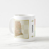 Ghana Flag + Karte Tasse (Vorderseite Links)