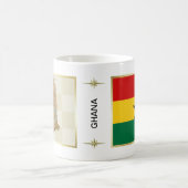 Ghana Flag + Karte Tasse (Mittel)