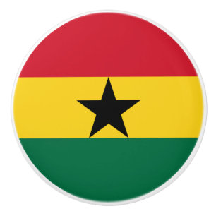Ghana Flag Keramik Pull Keramikknauf
