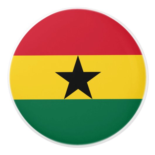 Ghana Flag Keramik Pull Keramikknauf (Vorderseite)