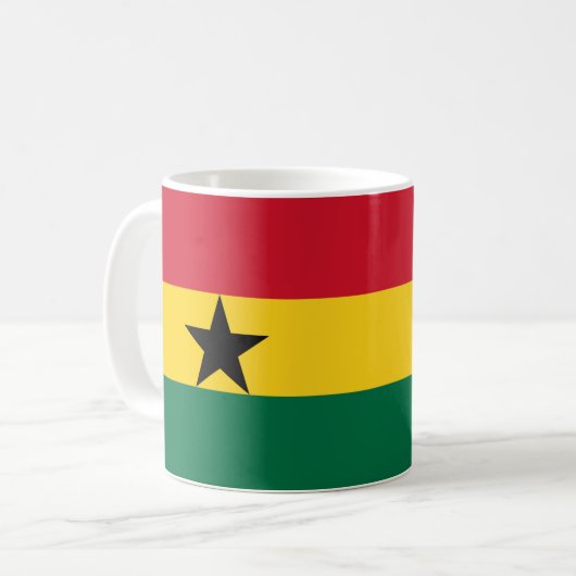 Ghana Flag Keramik Tasse (Vorderseite Links)