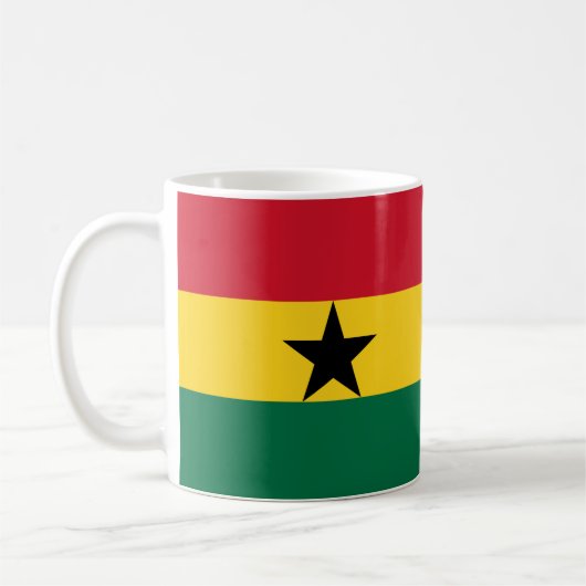 Ghana Flag Keramik Tasse (Links)
