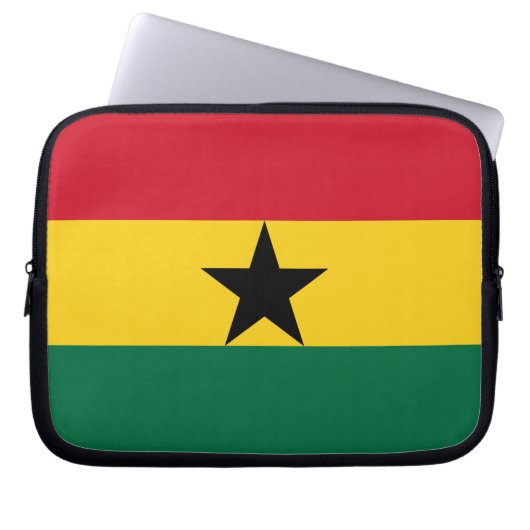 Ghana Flag Laptop Sleeve (Vorderseite)