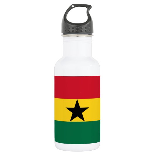 Ghana Flag Liberty Flasche Edelstahlflasche (Vorderseite)