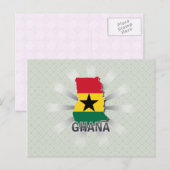 Ghana Flag Map 2.0 Postkarte (Vorne/Hinten)