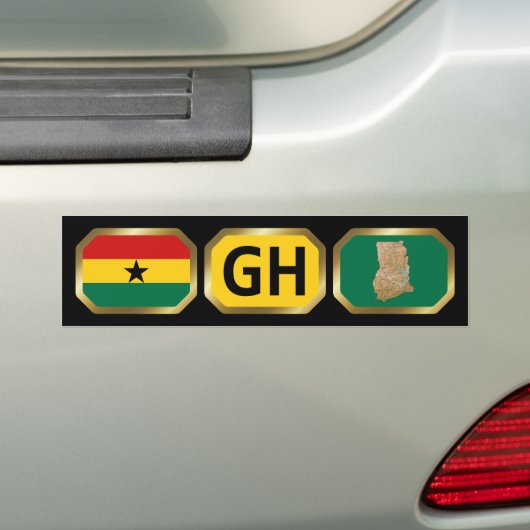 Ghana Flag Map Code Autoaufkleber (Auf Auto)