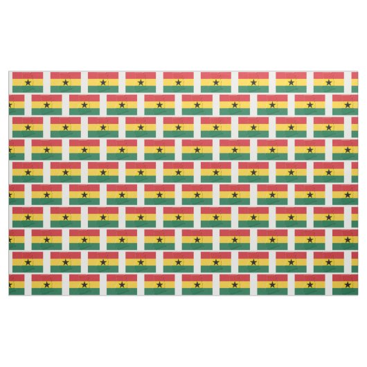 GHANA FLAG Map Kontur Stoff (Fat Quarter (45,7 x 55,9 cm))