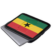 GHANA Flag Map Patriotic Computer BLACK Laptopschutzhülle (Vorne Knopf)