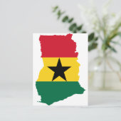 Ghana Flag Map Postkarte (Stehend Vorderseite)