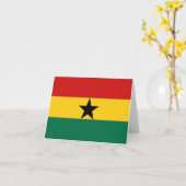 Ghana Flag Notecard Karte (Gelbe Blume)