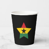 Ghana Flag Paper Cups Pappbecher (Vorderseite)