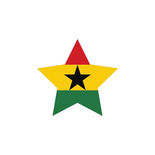 Ghana Flag Paper Teller
