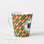 GHANA FLAG Patriotic Customizable Milchtasse (Linke Ecke)