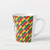 GHANA FLAG Patriotic Customizable Milchtasse (Rechts)