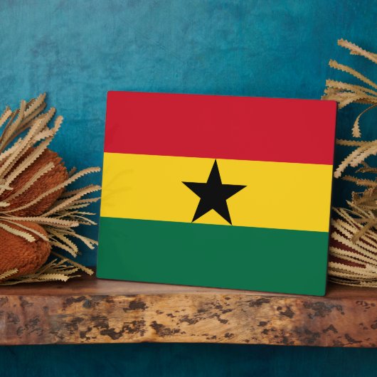 Ghana Flag Plaque Fotoplatte (Seite)