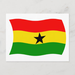 Ghana Flag Postcard Postkarte