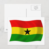 Ghana Flag Postcard Postkarte (Vorne/Hinten)
